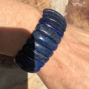 30 x 9 mm Lapis Lazuli stretch bracelet